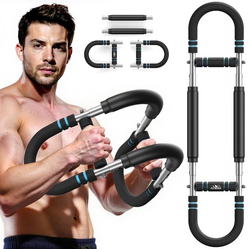 Flybird Arm Trainer Chest Workout Adjustable Spring Resistance Equipment, Strengthen Chest, Forearm & Grip Strengthener for Men, Detachable Portable Design for Home Gym & Outdoor